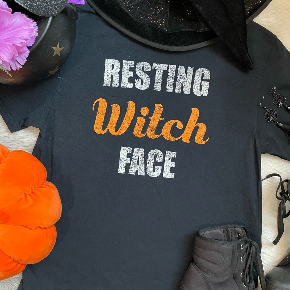Women’s Resting Witch Face Halloween short sleeve tee